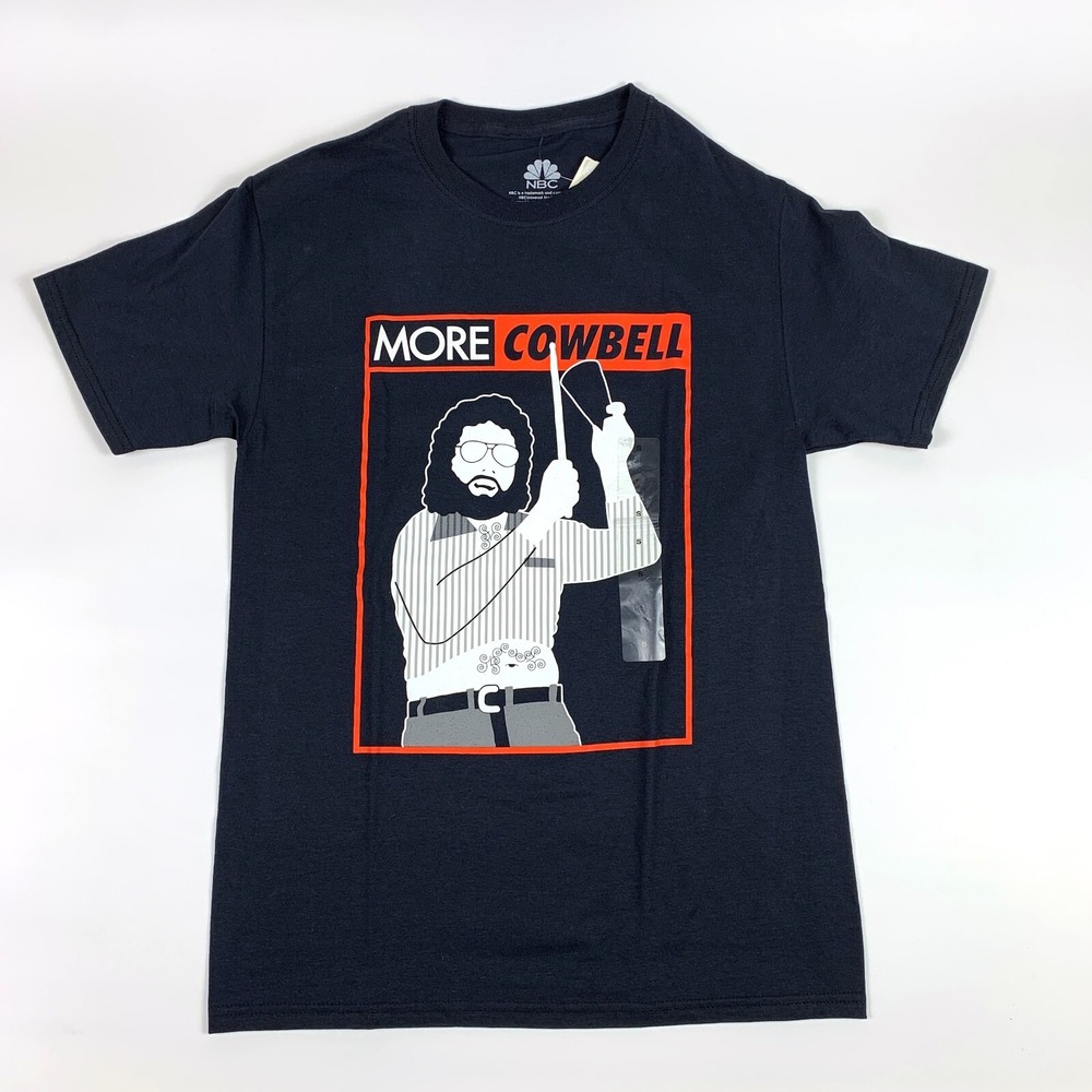 NBC SNL More Cowbell T Shirt Adult Sz S Short‎ Sleeve Black Will Ferrell READ